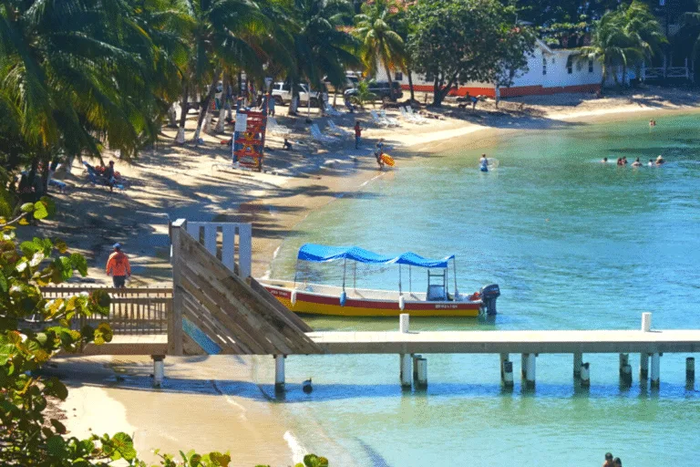 Snorkel at Half Moon Bay beach When in Roatan With Kids