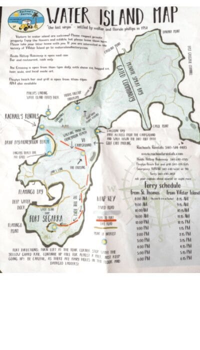 Map of Water Island, US Virgin Islands