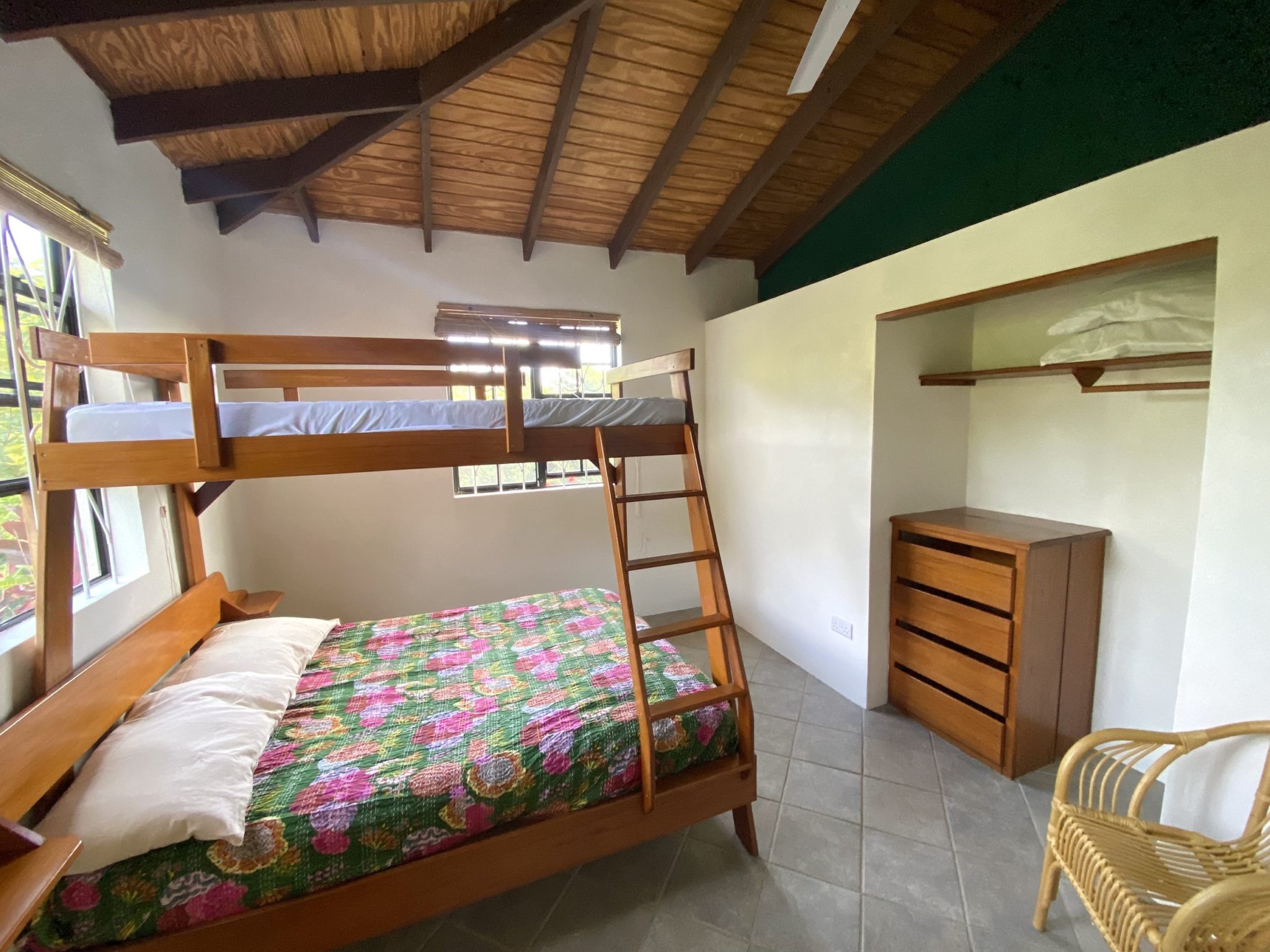 Bunk room in Dominica 2-bedroom ocean view cottage