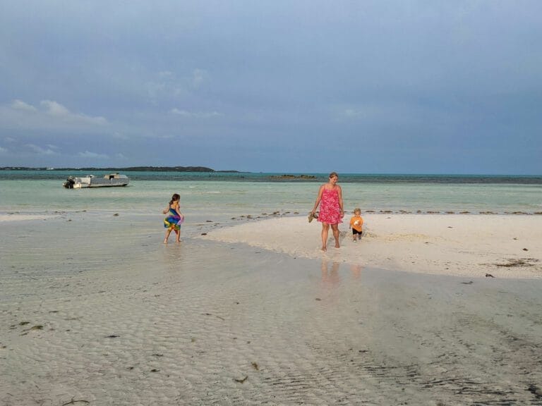 Walking along near a casual beachfront restaurant Turks and Caicos