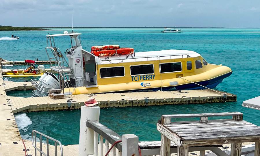 ferry ride on day trip to north and middle caicos