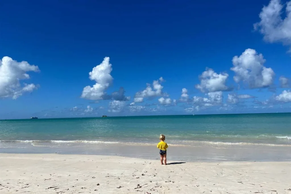 Infographic highlighting why Antigua is one of the best Caribbean islands with kids.