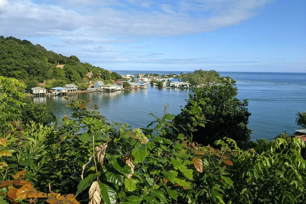 Infographic highlighting why Roatan is one of the best Caribbean islands for families.