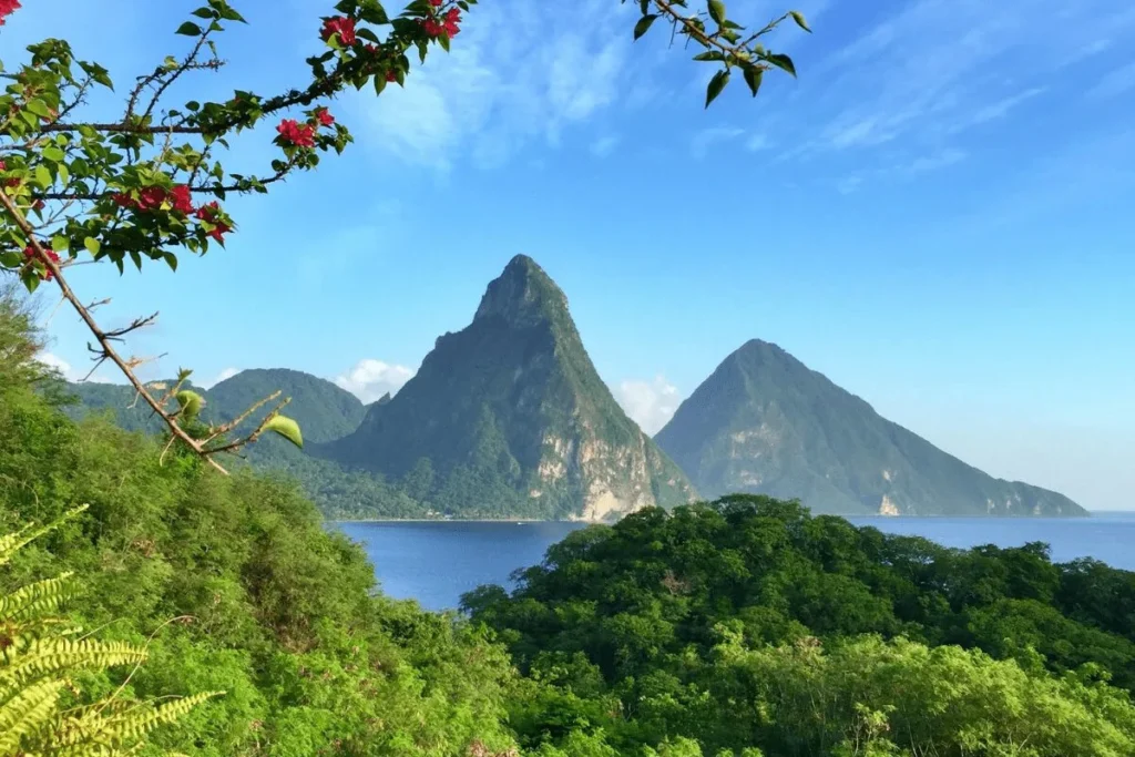Infographic highlighting why Saint Lucia is one of the best Caribbean islands for families.