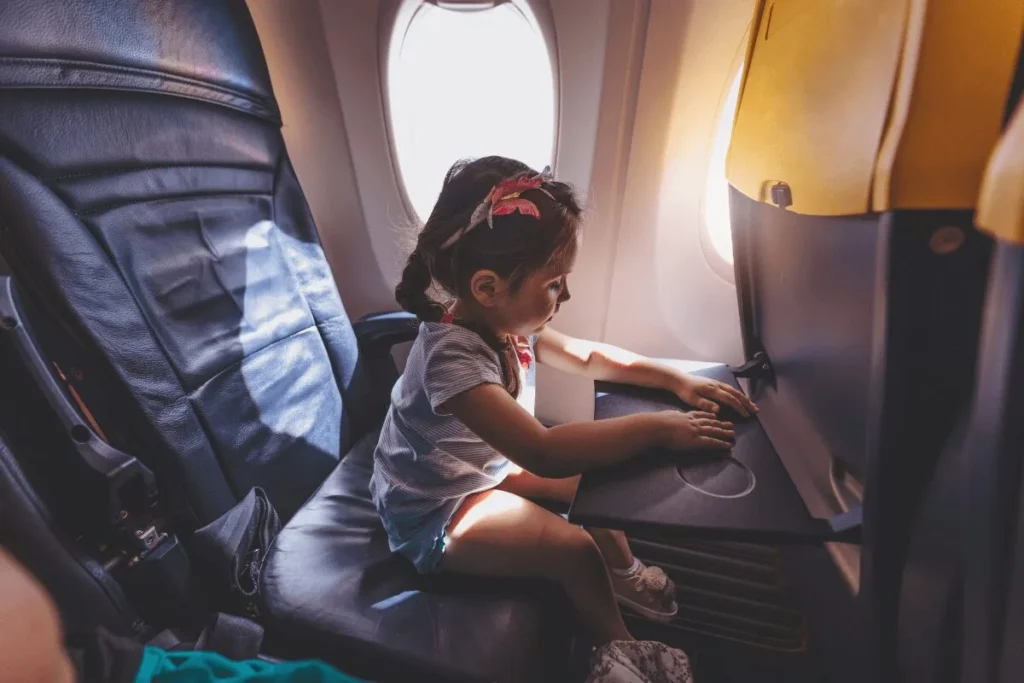 Toddler on a plane