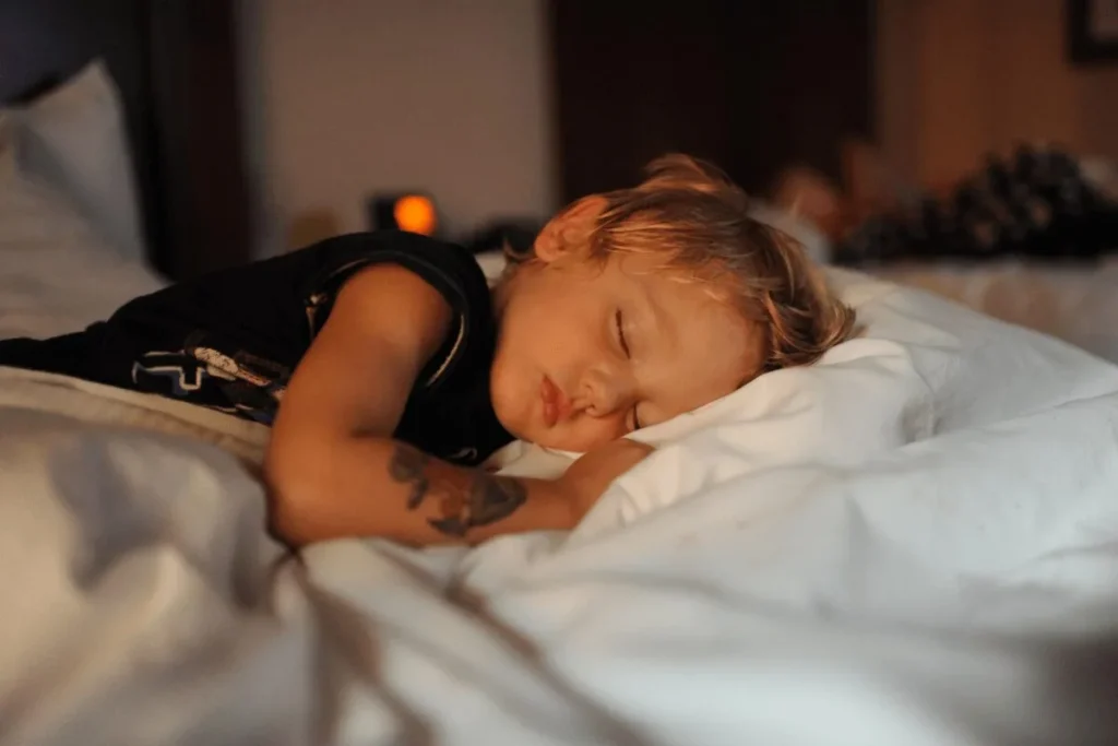 Toddler at a hotel