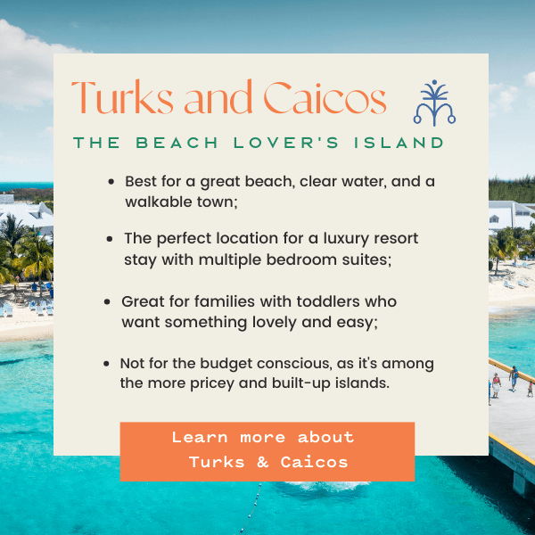 Infographic highlight reasons to love Turks and Caicos as one of the best Caribbean islands for families