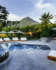 Poolside at Nayara Gardens.